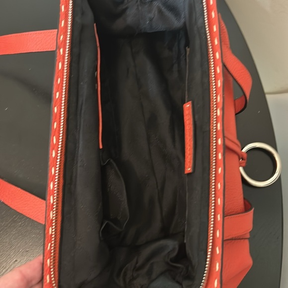 BCBGMaxAzria Contrast Stitching Leather Shoulder Bag - Picture 16 of 16